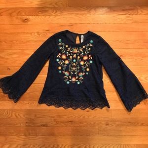 Girls Size Medium Blue Beautees Top